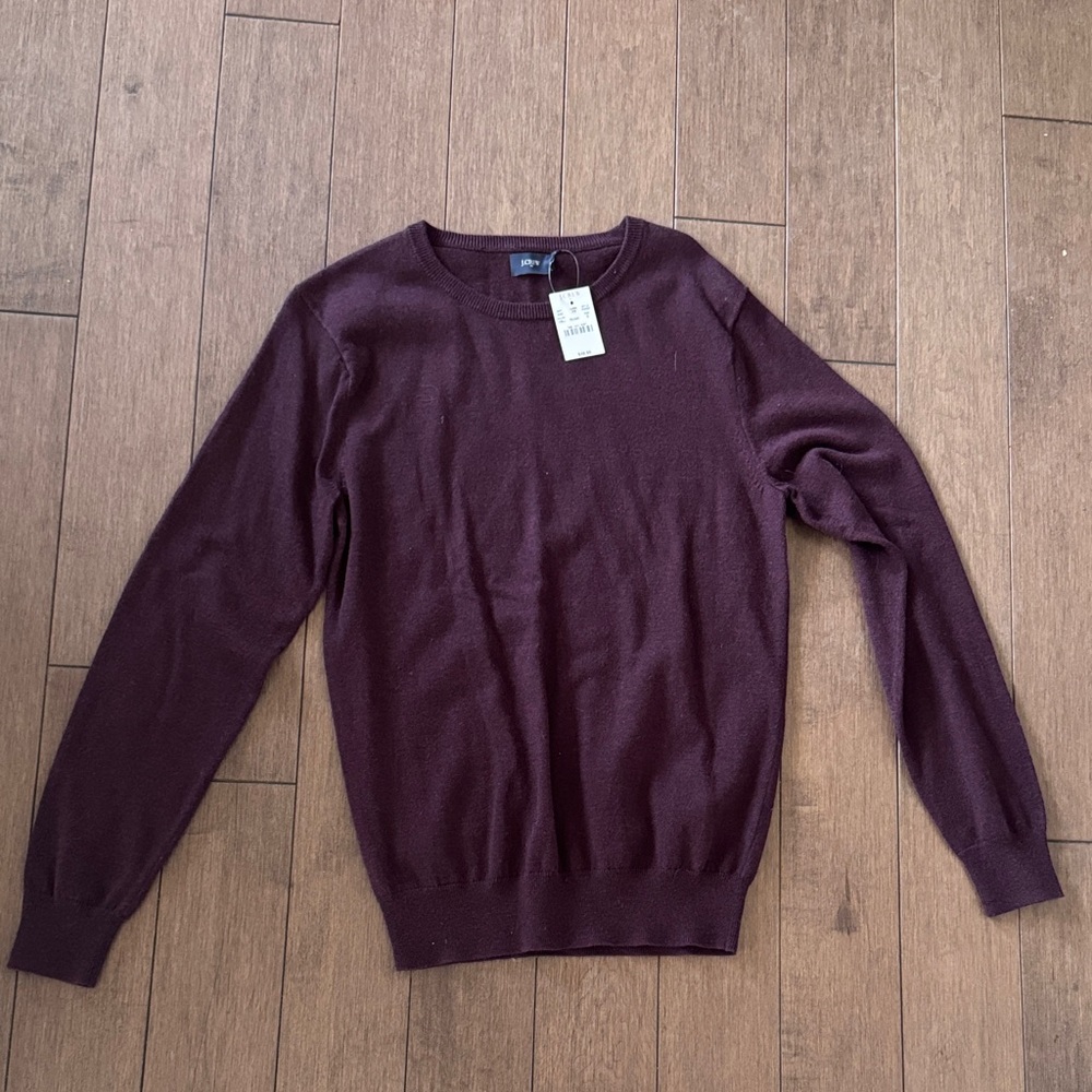 J. Crew Men's Crewneck Sweater in Deep Wine